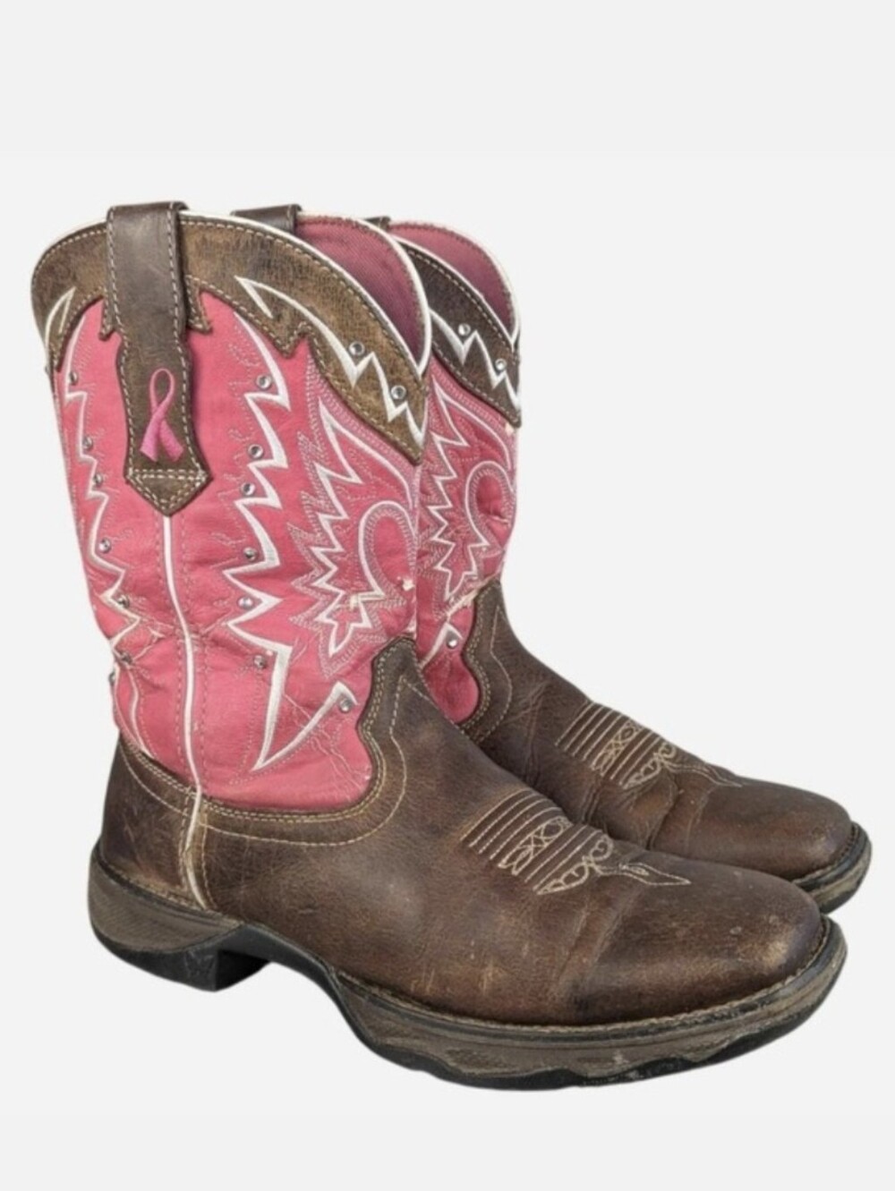 Durango Lady Rebel RD3557 Pink Ribbon Western Boots 8